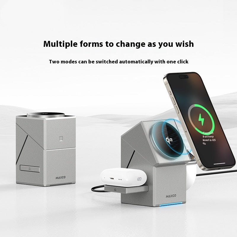 3 In 1 Magnetic Touch Rotating Wireless Charger